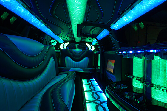 inside lincoln stretch limo